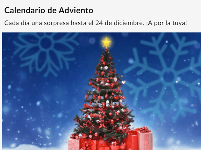 calendario de adviento starvegas