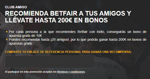 bono invitar amigos betfair