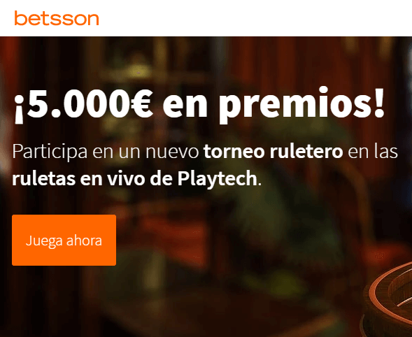torneo ruleta en vivo betsson