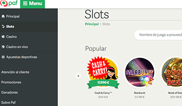 paf slots de casino en línea