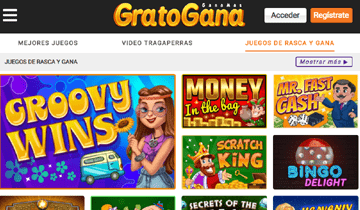 GratoGana ofrece juegos de rasca y gana del casino.