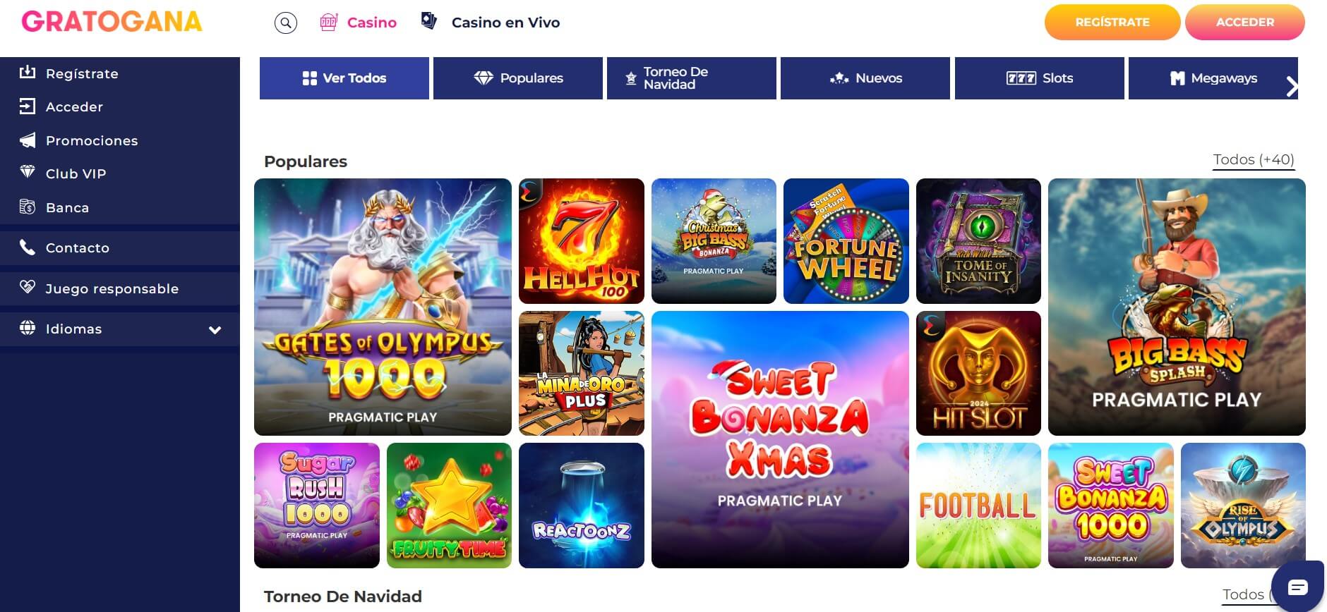 Variedad de Juego Gratogana